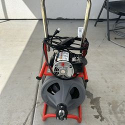 RIDGID K-400 Drain Cleaning Snake Auger 120-Volt Drum Machine with C-32IW 3/8 in. x 75 ft. Cable + 4-Piece Tool Set & Gloves 760
