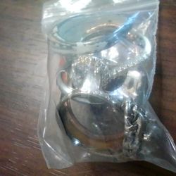 Little bag of rings some silver plated some gold plated