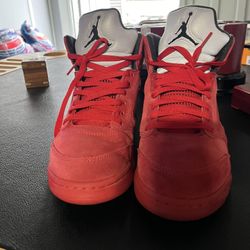 Jordan 5 Retro (suede Red )  2017 Size 8