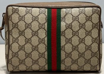 GUCCI Vintage GG Supreme Web Sherry Line Clutch Bag