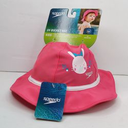Speedo Infant Girls UV Bucket Hat Pink Adjustable Strap Size S/M 6-12Months