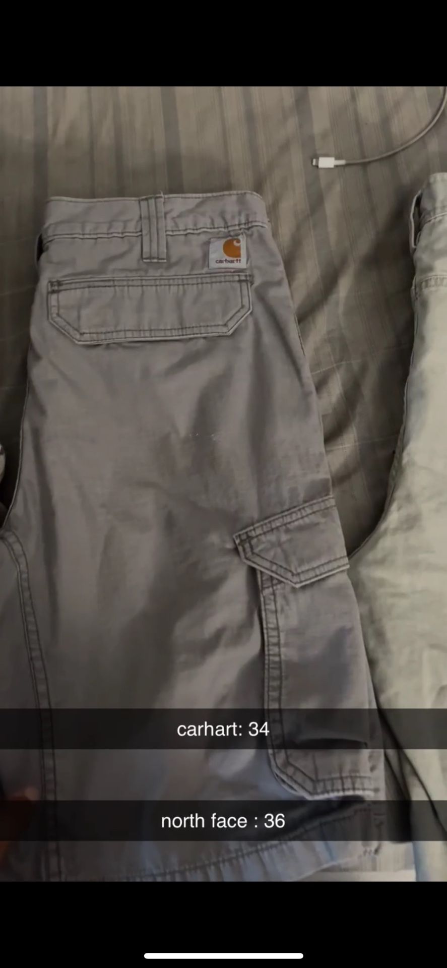 Carhartt & North Face Jort bundle 90 for both (good condition)