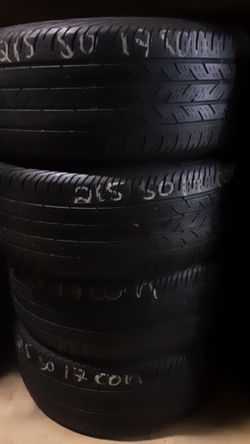 GOOD SET OF 215 50 17 CONTINENTAL CONTI CONTACT PRO