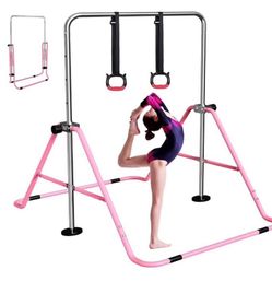 Gymnastics Bar for Kids Adjustable Height Gymnastic Horizontal Bar Adjustable height, Supports up to