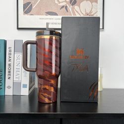 stanley Cool And Charming Cups 40 OZ Stainless Steel Tumbler With Straw, Vacuum Insulated Water Bottle For Home, Office Or Car, Reusable Cup With Stra