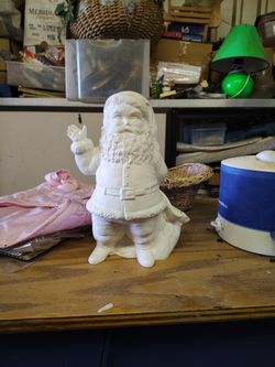 10 "   Unpainted Ceramic Santa 