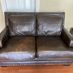 Leather Couch And Love Seat