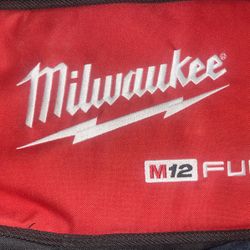 Milwaukee M12 Fuel Bag With Two Brand New Batteries N Charger