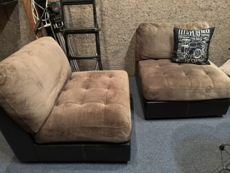 Brown Tufted Velvet Loveseat Sofa fabric sofas 35” wide 37” deep 34” tall  