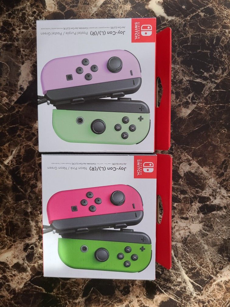 Switch Controllers Nintendo Switch Joy Con Neon Pink And Green