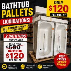 White Bathtub Pallet – 2 Units
