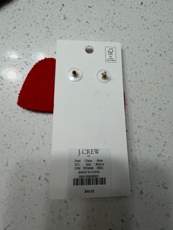 J.Crew Heart Shape Stud Earrings