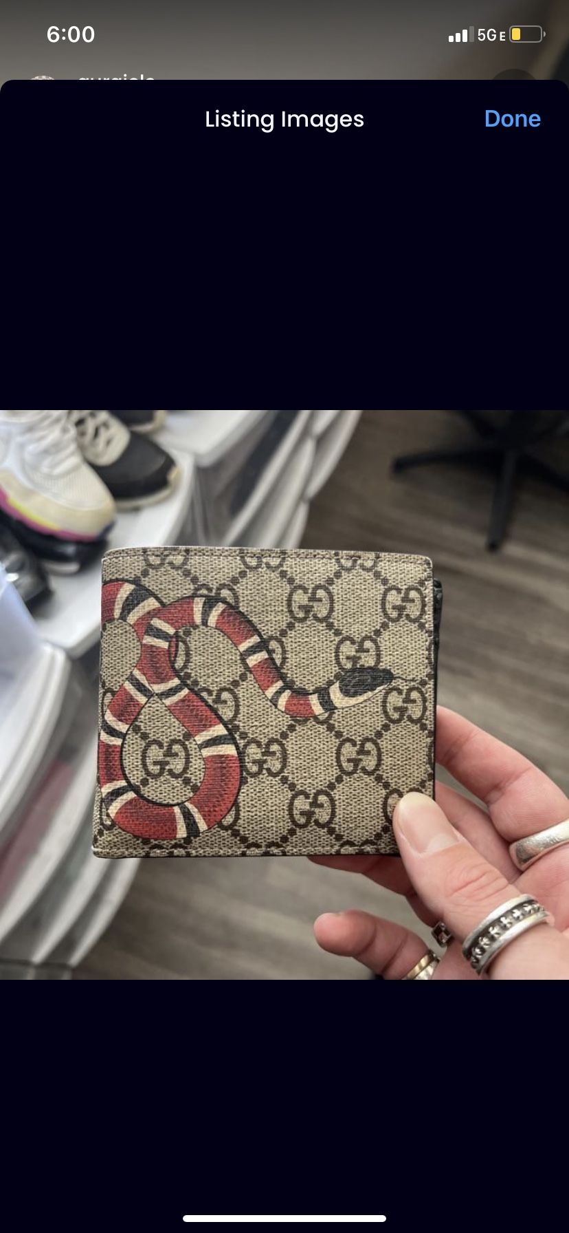 Gucci Supreme Kingsnake Wallet 