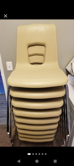 9 VINTAGE ARTCO BELL CO  bucket HARD PLASTIC CHILD CHAIR Mid Century retro GREEN Party