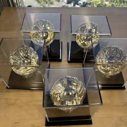 Baseball display cases - set of five