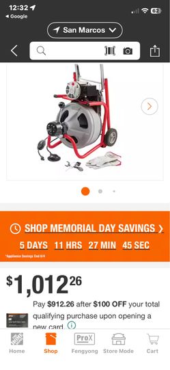 Ridgid  Sewer  Snake  Machine  Model  K400-T3