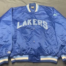 Men's Hardwood Classics Los Angeles Lakers Satin Bomber Jacket - Size 3XL