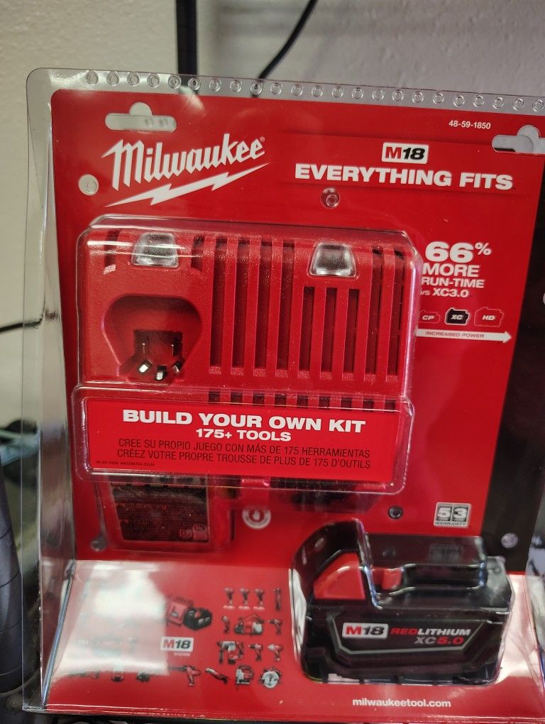 Milwaukee 5.0ah Battery And Charger