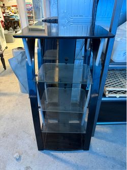 4-tier black audio/video stand