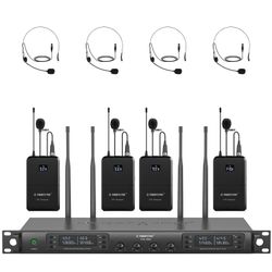 Phenyx Pro PTU-7000-4B 4 Channel UHF Wireless Mic System 4 Bodypacks #779735 Y3