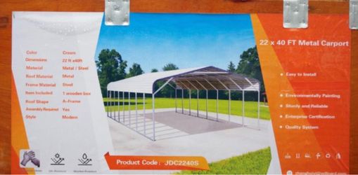 New Galvanized Metal Garages, Sheds & Carports