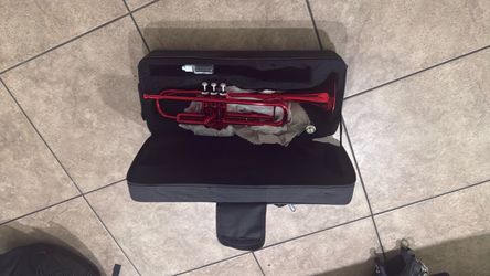 Trumpet and case.