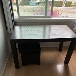 West Elm Desk and Filing Cabinet