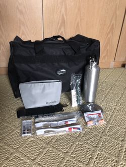 american tourister traveling, duffle, amentiy kit