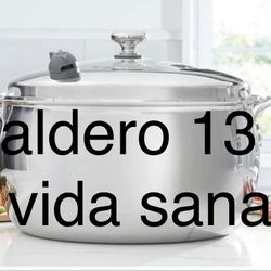 Caldero De 13 Qt De Vida Sana Princess House  Y De Regalo Un Comalito 