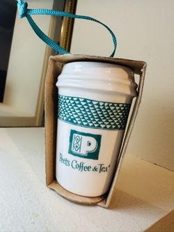 Vintage Pete’s coffee and tea ornament 