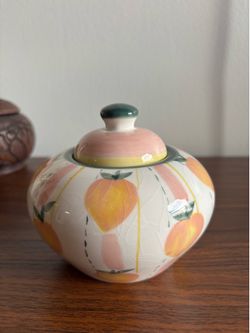 Vintage 1998 Ceramic Kitchen decor – Peach Pattern