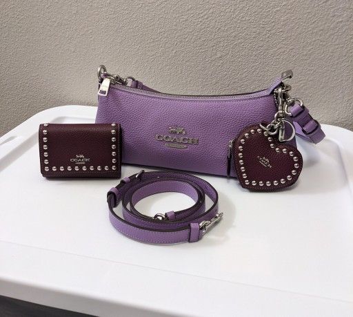 Brand New Authentic Coach Bag W/ Wallet & Coach Charm