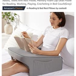 Memory Foam Arm Rest Reading Pillow for Gaming or Work - NEW