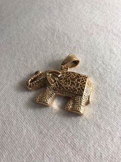 Gold Elephant Pendant