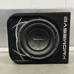 Phoenix Gold R1 Sub & Amp On Bassworx Ported Box