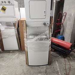 New Whirlpool Stackable Washer And Electric Dryer
