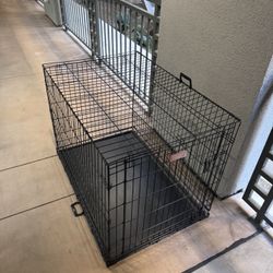 MidWest iCrate XL Dog Crate – 42”x28”x30” Folding Metal w/ Tray