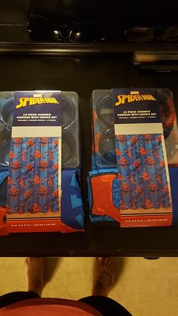 Spiderman shower curtain