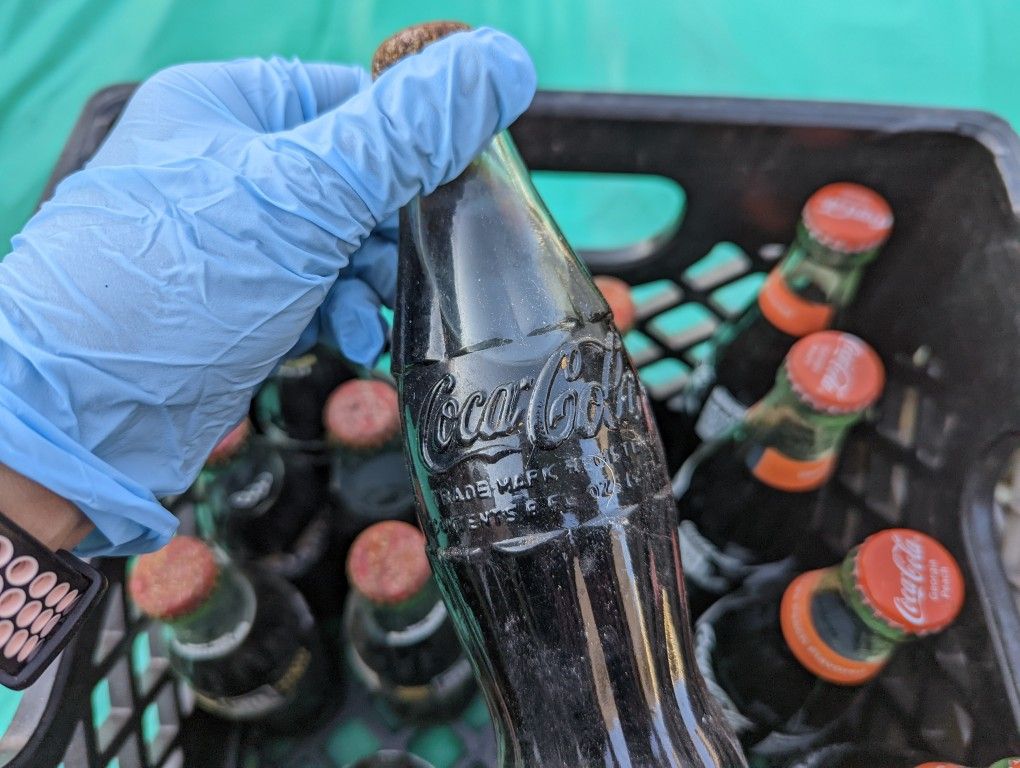 Vintage Coke Glass Bottles Never Opened