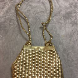 Tianni Gold Weaved Shoulder Bag/Purse