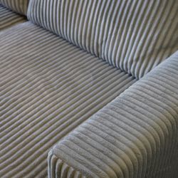 Brand New Black/Grey Modern Corduroy Loveseats Sofa