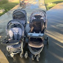 2 Strollers One Double One Single