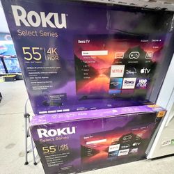 55 Roku Tv Smart 4k HDTV In Box 6 Month Warranty. Free Delivery 