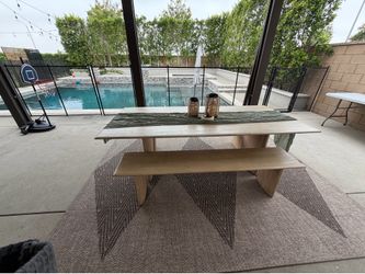 Outdoor dining table