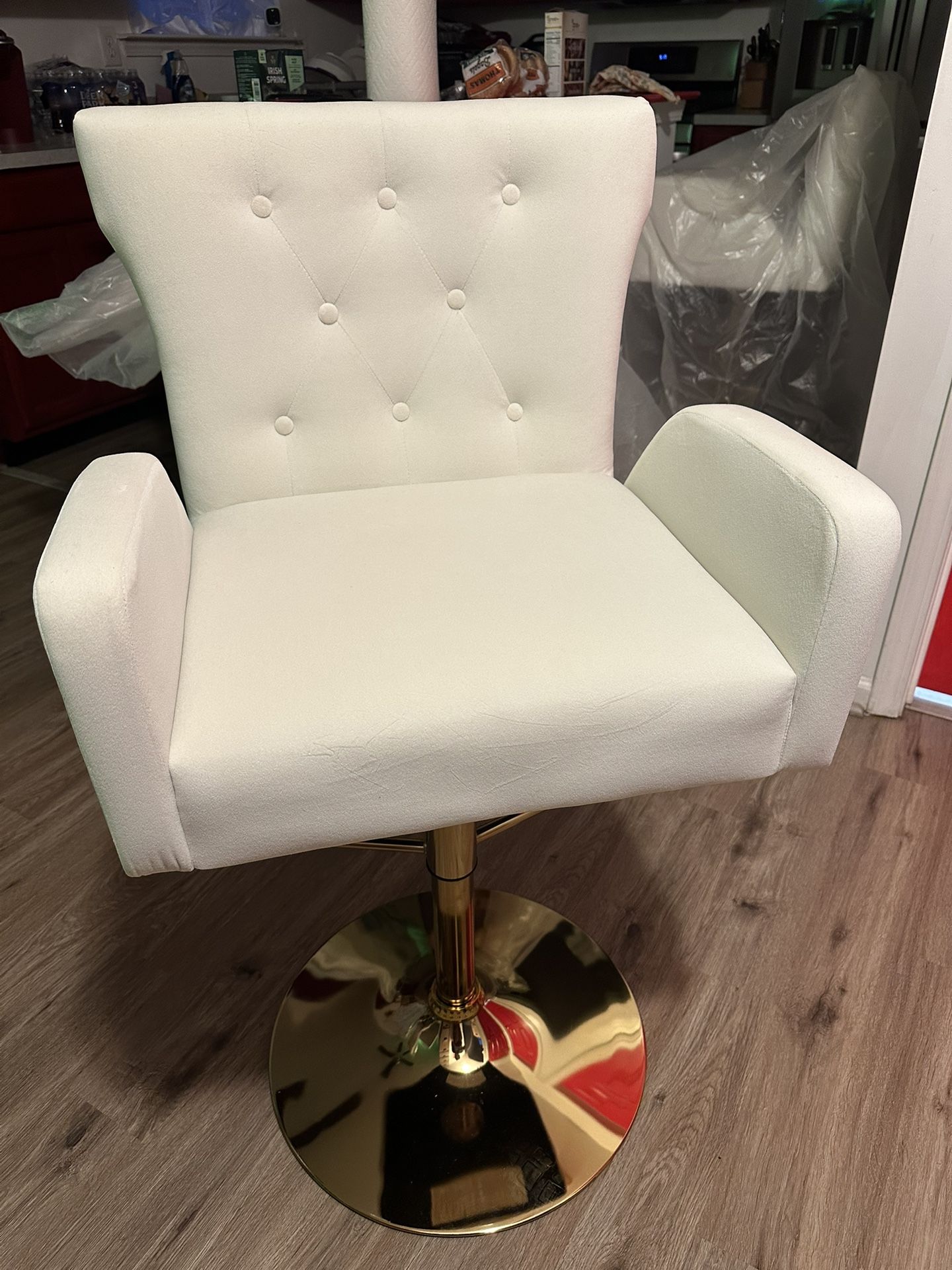 Luxury White & Gold Chair Set