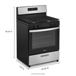Whirlpool 30” Freestanding Gas Range – Stainless Steel – Model WFG320M0MS