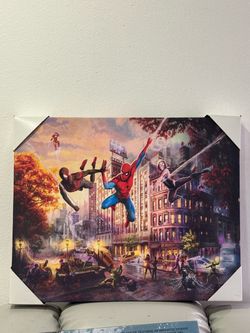 THOMAS KINKADE Marvel SPIDER-MAN The Ultimate Alliance canvas print 16x20 in COA