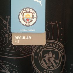 Brand New Manchester City Special Black Print Soccer Football Jersey Size Adult Large 