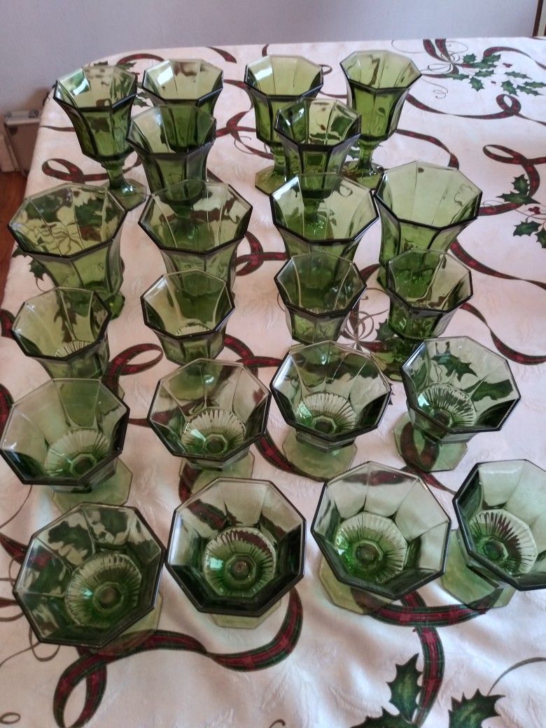 Green Antique Glasses