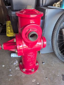 Vintage retired fire hydrant fresh powder coat